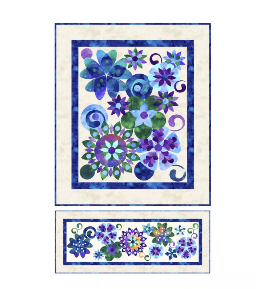 springtime-runner-wall-hanging-by-sue-beevers "Springtime" Runner and Wall Hanging by Sue Beevers