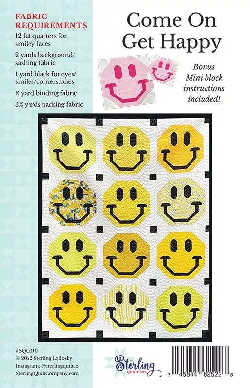 sqc-010-come-on-get-happy-quilt-pattern SQC 010 Come On Get Happy Quilt Pattern