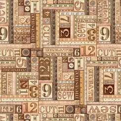 Tailor Made Numbers Patch Brown 27340 A