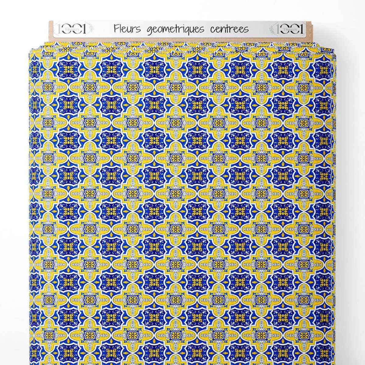 tissu-fleurs-gomtriques-centres Tissu – Fleurs gomtriques centres