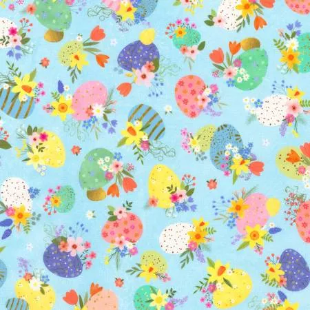Tossed Easter Eggs, Flowers Powder