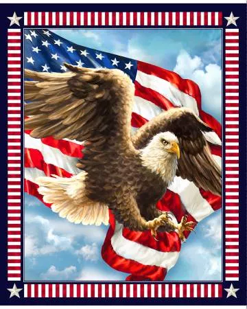 Usa Liberty Eagle Panel 36In