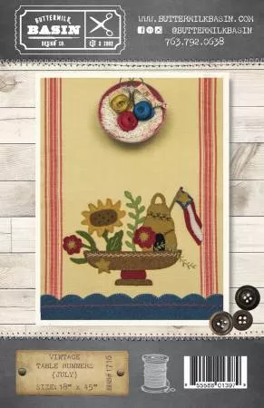 Vintage Table RunnersThru the Year July Pattern