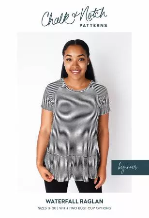 waterfall-raglan-top-pattern-size-0-30 Waterfall Raglan Top Pattern size 0-30