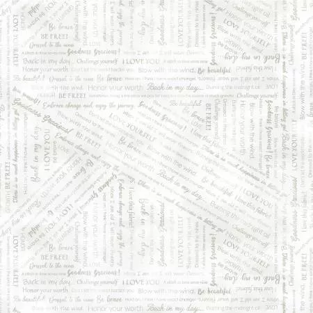 White Collaged Phrases