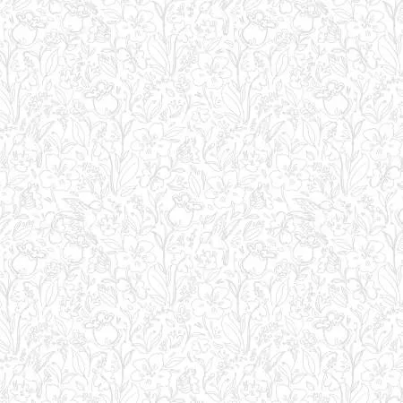 White/Gray Toile