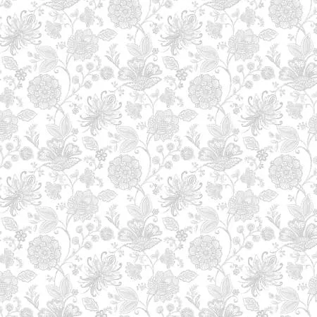 White Jacobean Floral