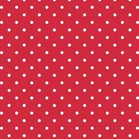 White Swiss Dot On Red