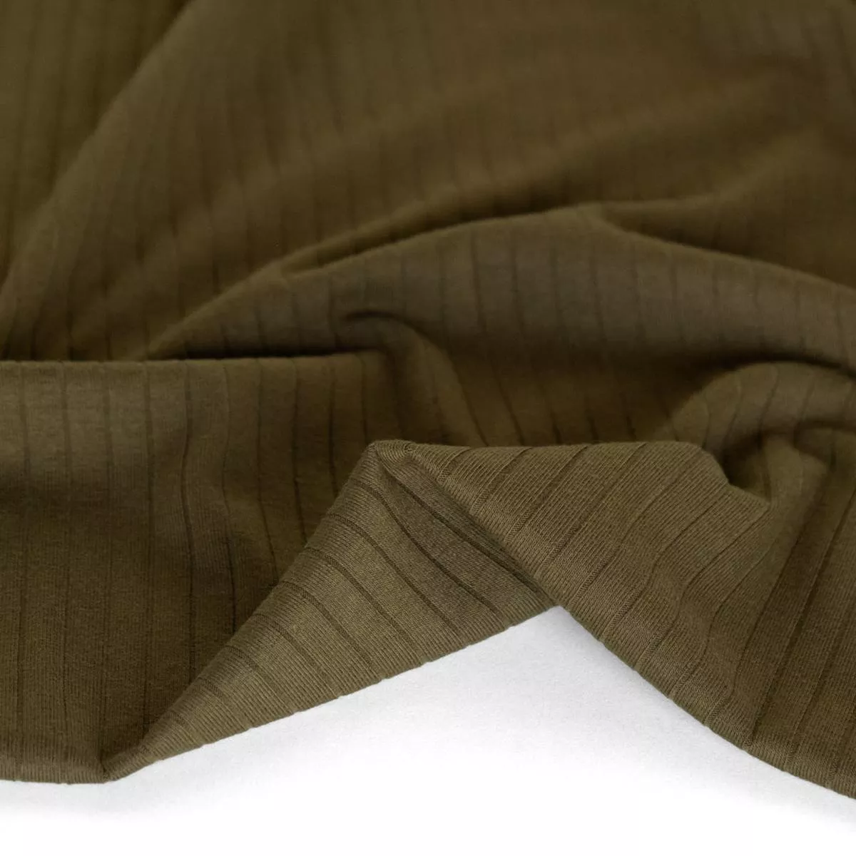 Wide Rib Knit – Dark Olive