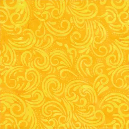 Yellow Swirl Batik